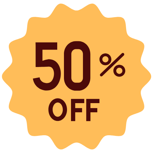 50% off badge